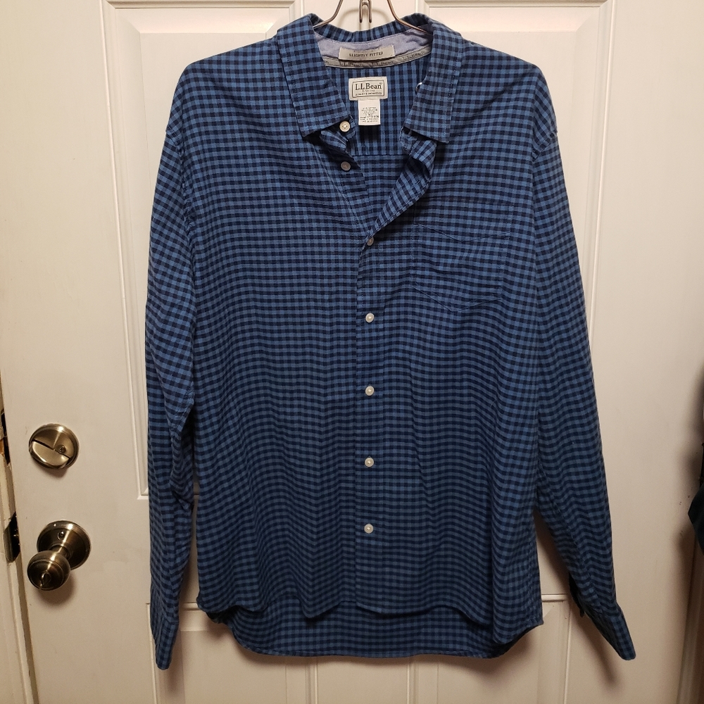 LL Bean L-Men’s Multicolor Plaid Button-Down